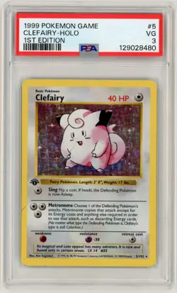 PSA 3 Clefairy 1st Edition Shadowless - Pokemon 1999 Base Set #5 - Image 1