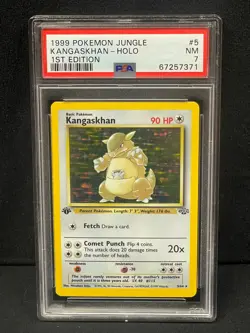 1999 POKEMON JUNGLE 1ST EDITION ENGLISH HOLO #5 KANGASKHAN PSA NM 7 SET BREAK - Image 1