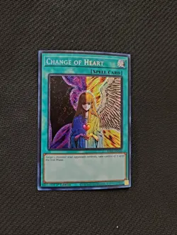 YuGiOh! Change of Heart RA01-EN050 Secret Rare 1st edition - Image 1