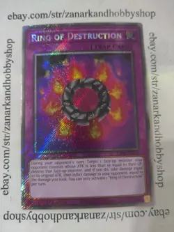 YuGiOh Ring of Destruction RA04-EN119 Platinum Secret Rare - Image 1
