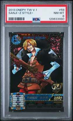 2012 ONE PIECE ONEPY TREASURE WORLD VOL.1 #59 SANJI Z STYLE PSA 8 - Image 1