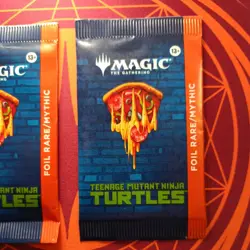 Magic Pre Release Foil Rare/Mythic Booster Teenage Mutant Ninja Turtles TMNT MTG - Image 1