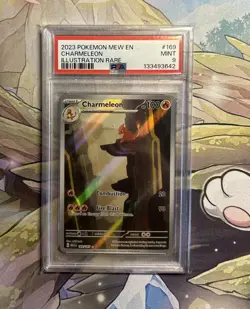 Pokemon TCG Charmeleon 169/165 Scarlet & Violet 151 Illustration Rare PSA 9 Mint - Image 1