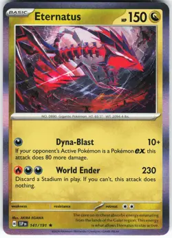 Eternatus 141/191 Pokemon SV08: Surging Sparks Holo Rare NM - Image 1