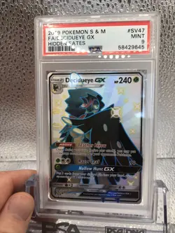2019 Pokemon Sun & Moon Hidden Fates Decidueye GX Full Art #SV47 PSA 9 - Image 3