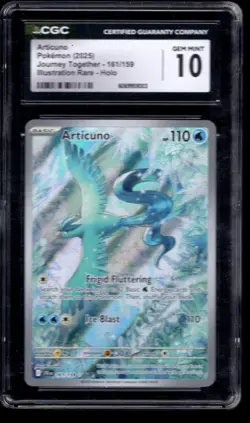 2024 POKEMON ARTICUNO ILLUSTRATION RARE HOLO 161/159 CGC 10 GEM MINT - Image 1