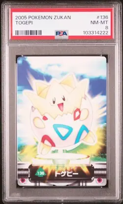 PSA 8 POKEMON JAPANESE ZUKAN TOGEPI #136 ADVANCED 2005 NM-MT 509 - Image 1