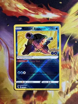 Radiant Blastoise 018/078 Pokemon GO Holo - Image 1