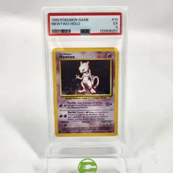 Pokemon TCG Base Set Mewtwo 10/102 Holo English PSA 5 - Image 1