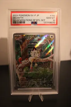 PSA 10 Meowth Promo 192/SV-P Starter Deck Generations Japanese Pokemon - Image 2