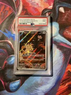 Team Rocket's Meowth 283/182 IR PSA 9 MINT (Pokemon Destined Rivals 2025) - Image 1