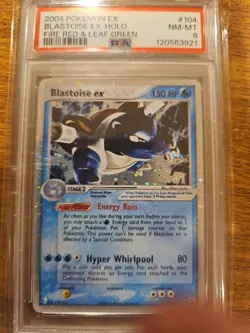 2004 Pokemon Ex Blastoise EX-HOLO FIRE RED & LEAF GREEN PSA 8 - Image 1