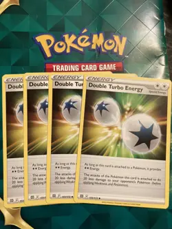 Pokemon 4xDouble Turbo Energy Sword & Shield: Brilliant Stars 151/172 Regular-NM - Image 1