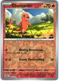 Charmander Reverse Holo 4/165 Pokemon SV: Scarlet & Violet 151 - Image 1