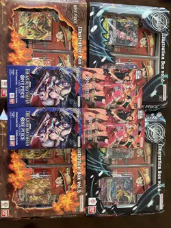 One Piece Illustration Box Vol 5 & 6 (Lot of 4) 2 Each, With 4 Booster Packs - Image 1