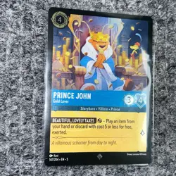 Disney Lorcana Shimmering Skies Prince John Gold Lover 147/204 Super Rare Foil - Image 3