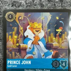 Disney Lorcana Shimmering Skies Prince John Gold Lover 147/204 Super Rare Foil - Image 5
