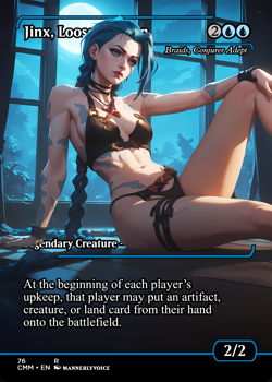Jinx Loose Cannon Braids Alter | MTG Commander EDH League | Arcane Custom Card - Image 1