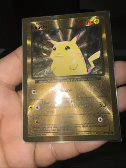 Pokemon TCG Celebrations Pikachu Gold Metal Card 58/102 25th Anniversary Edition - Image 1