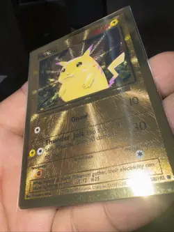Pokemon TCG Celebrations Pikachu Gold Metal Card 58/102 25th Anniversary Edition - Image 2