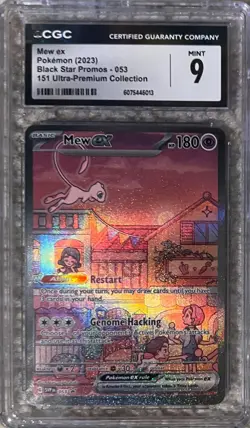Mew ex 053 Sv: Scarlet & Violet Promo Cards Holo CGC 9 MINT - Image 1