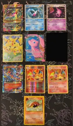 Mega M Rayquaza EX 98/98 Full Art Lugia SL7 Mew Ex Rc24 Pokemon 9 Card Lot - Image 1