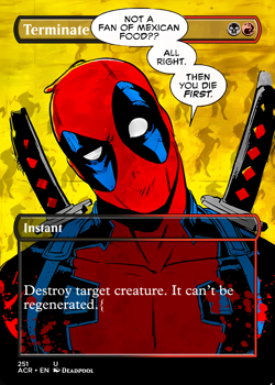 Terminate Deadpool Foil Custom sticker MTG Marvel - Image 1
