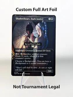 Shadowheart, Dark Justiciar Custom Foil Sticker on bulk MTG BG3 D&D Commander 15 - Image 1