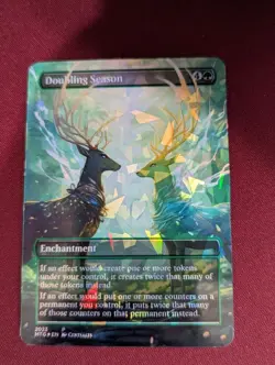 Doubling Season Full Art Foil Sticker | Custom MTG Commander - Image 1