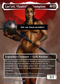 Lae’zel Vlaakith’s Champion Foil Sticker | Custom MTG Commander - Image 1