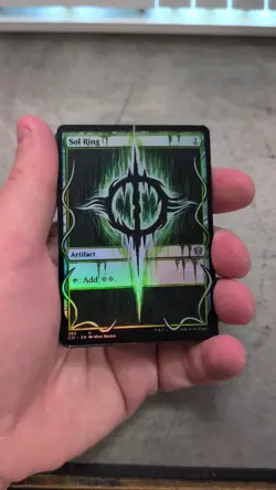 Custom Foil Sol Ring Black Phyrexian MTG Altered Colorless EDH Playtest Card - Image 2