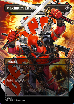 Dark Ritual (Maximum Effort!) Deadpool Foil Custom sticker MTG Commander Marvel - Image 1