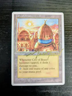 MTG CHRONICLES City of Brass SIGNED IN GOLD BY MARK TEDIN - Image 1