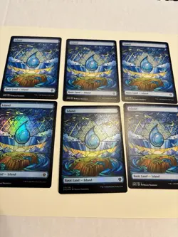 MTG Island 278 Foil x2 Regular x4 Showcase Dominaria United Mint - Image 1
