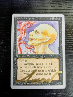 MTG REVISED Sengir Vampire SIGNED IN GOLD BY ANSON MADDOCKS - Image 1