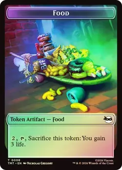 Foil Robot/Food Token, TMNT Tokens, MTG Token, 1 pack, Magic the Gathering - Image 2