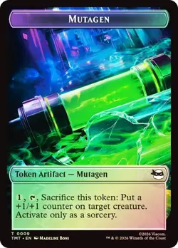 Foil Robot/Mutagen Token, TMNT Tokens, MTG Token, 1 pack, Magic the Gathering - Image 1