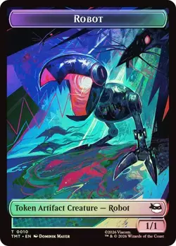 Foil Robot/Mutagen Token, TMNT Tokens, MTG Token, 1 pack, Magic the Gathering - Image 2