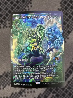 March of the World Ooze #402 Showcase Foil NM - MTG Aetherdrift - Image 1