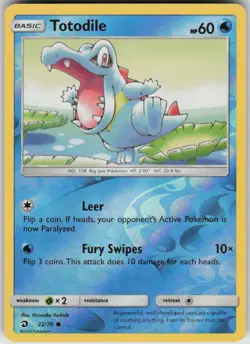 Pokemon Totodile Common Dragon Majesty 22/70 NM - Image 1