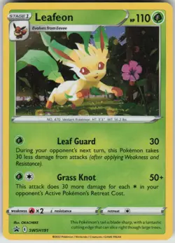 Pokemon Leafeon Promo SWSH: Sword & Shield Promo Cards SWSH191 NM - Image 1