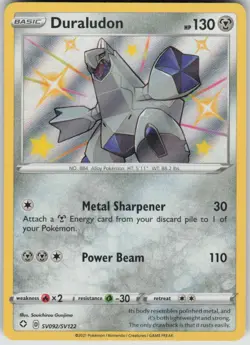 Pokemon Duraludon Shiny Holo Rare Shining Fates: Shiny Vault SV092/SV122 NM - Image 1