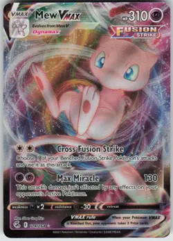 Pokemon Mew VMAX Ultra Rare SWSH08: Fusion Strike 114/264 NM - Image 1