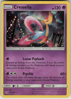 Pokemon Cresselia Holo Rare SM - Ultra Prism 59/156 NM - Image 1
