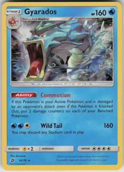 Pokemon Gyarados Holo Rare Dragon Majesty 20/70 LP - Image 1