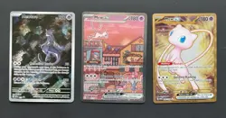 Pokemon 151 (Mew) UPC Promo Card Set - Mewtwo, Mew EX, Mew EX Gold - B - Image 1