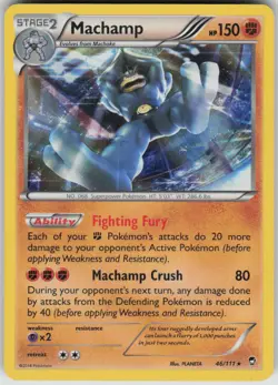 Pokemon Machamp - 46/111 (XY Furious Fists) Rare Deck Exclusives 046/111 MP - Image 1