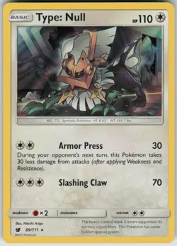 Pokemon Type: Null Holo Rare SM - Crimson Invasion 89/111 LP - Image 1