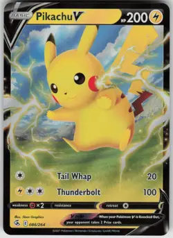 Pokemon Pikachu V Ultra Rare SWSH08: Fusion Strike 086/264 NM - Image 1