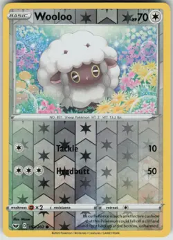 Pokemon Wooloo (153) Common SWSH01: Sword & Shield Base Set 153/202 NM - Image 1